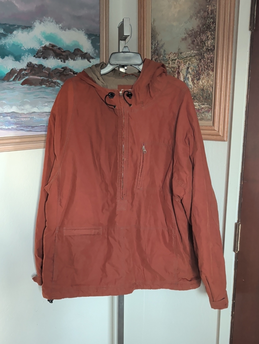 The Territory Ahead Men's Hooded Anorak Jacket in Rust